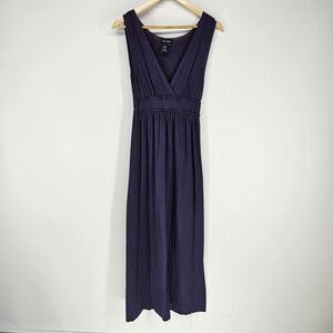 Max Edition Maxi Dress Womens XS Purple V-Neck Empire Waist Sleeveless Wedding